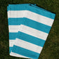 Doek-6m- Donker Turquoise/Wit Dralon Windscherm-Doek