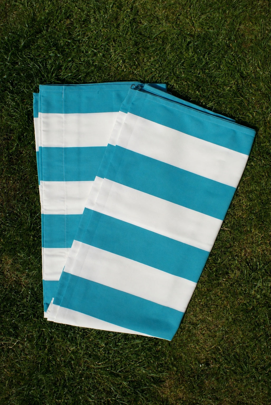 Doek-6m- Donker Turquoise/Wit Dralon Windscherm-Doek