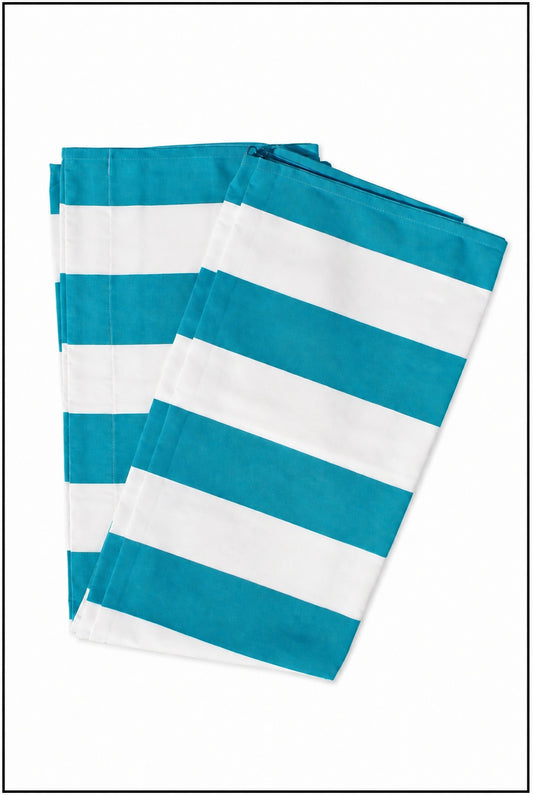 fabric-6m-Turquoise/Wit Dralon Windbreaker-Doek