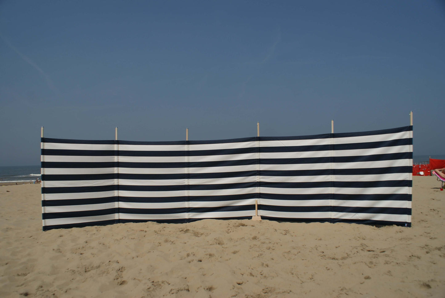 7 m Marineblau/weißer Dralon- Windschutz – 7 m