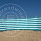 Doek-6m- Donker Turquoise/Wit Dralon Windscherm-Doek