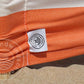 7 m orange/weißer Dralon Windschutz – 7 m