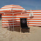 fabric-5m-Orange/White Dralon Windbreaker-Cloth