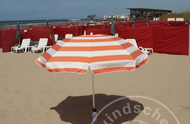 Parasol Dralon Orange/Blanc Ø180cm