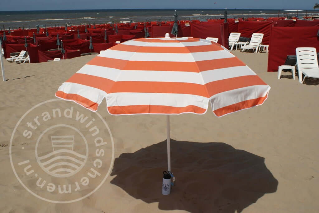 Parasol Dralon Orange/Blanc Ø180cm