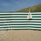 4 m grün/weißer Dralon Windschutz – 4 m