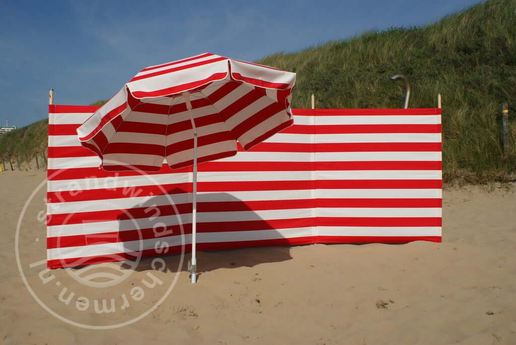 fabric-4m-Red/White Dralon Windbreaker-Cloth