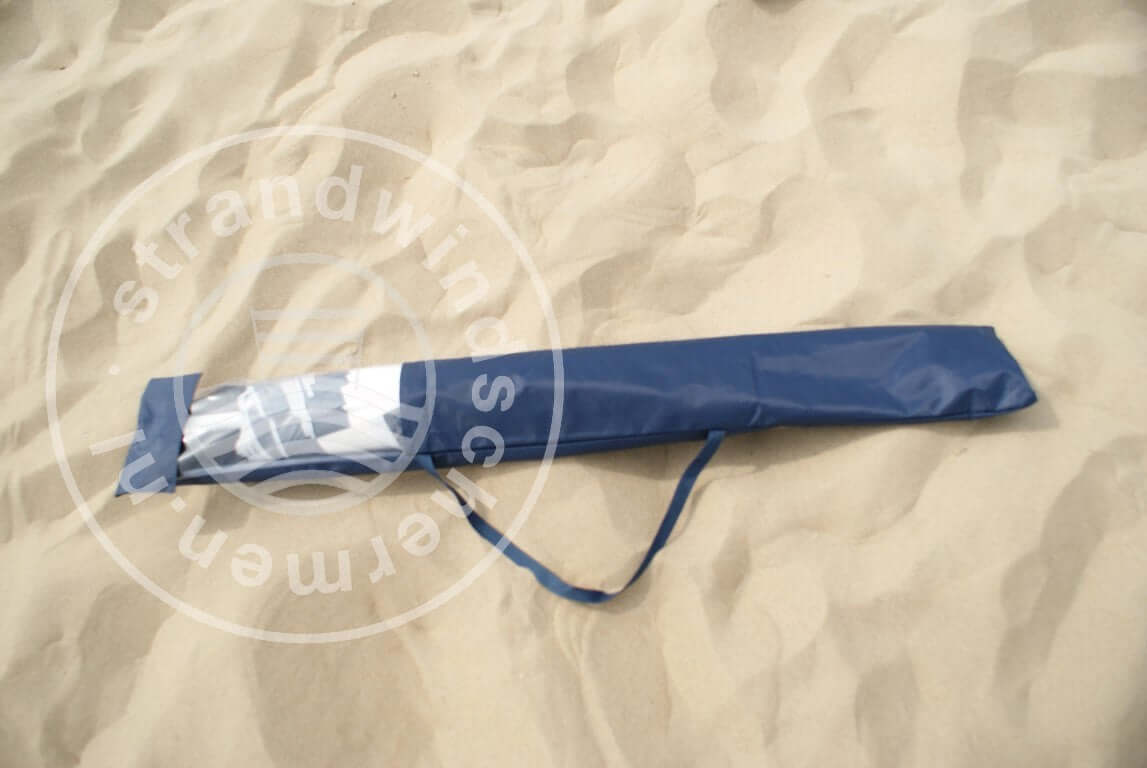Marineblauer/weißer Dralon-Sonnenschirm Ø180 cm