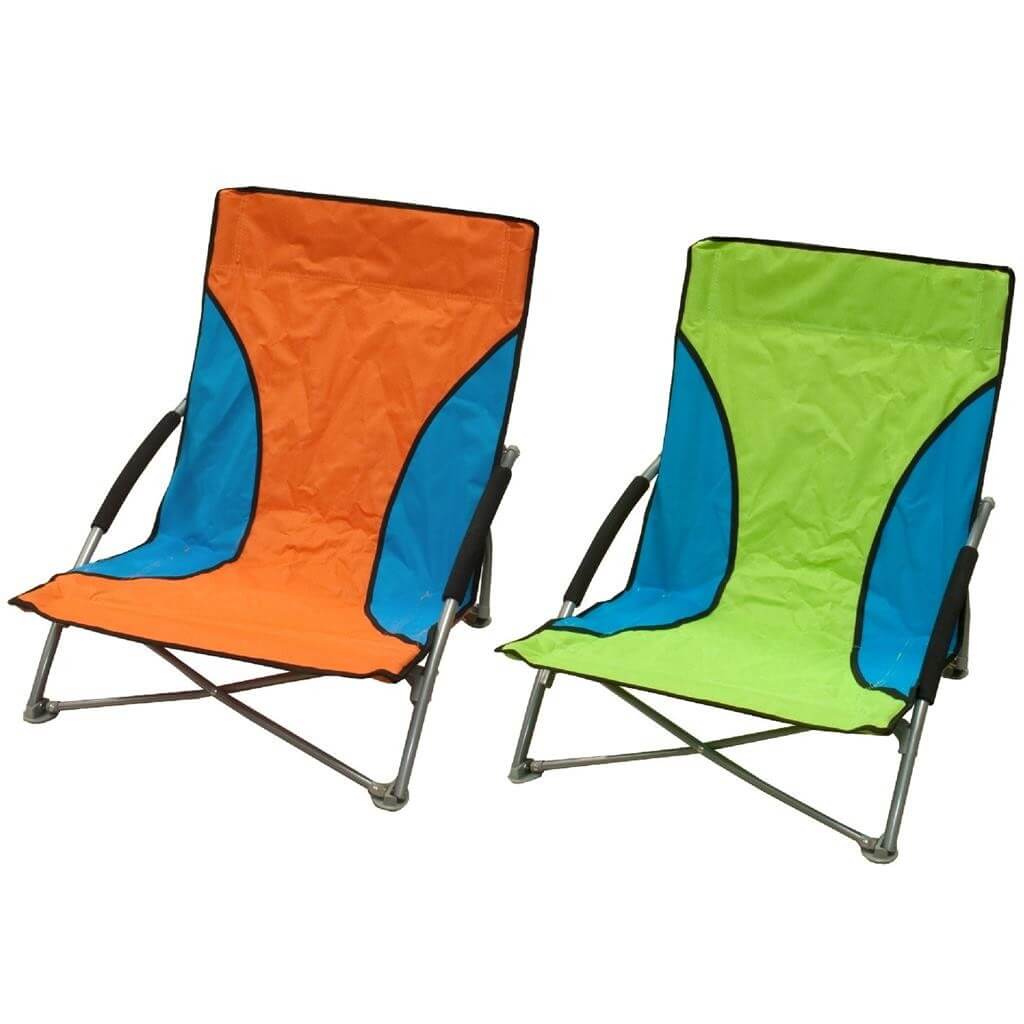Beach chair "Oxford" Orange/Blue