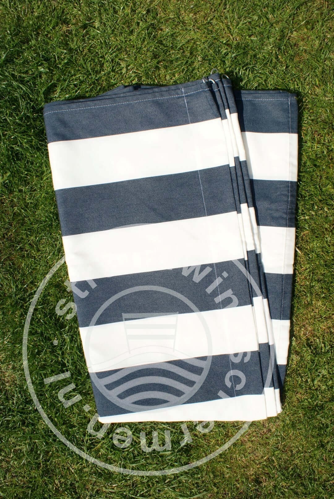 fabric-6m-Navy-Blue/White Dralon Windbreaker-Cloth