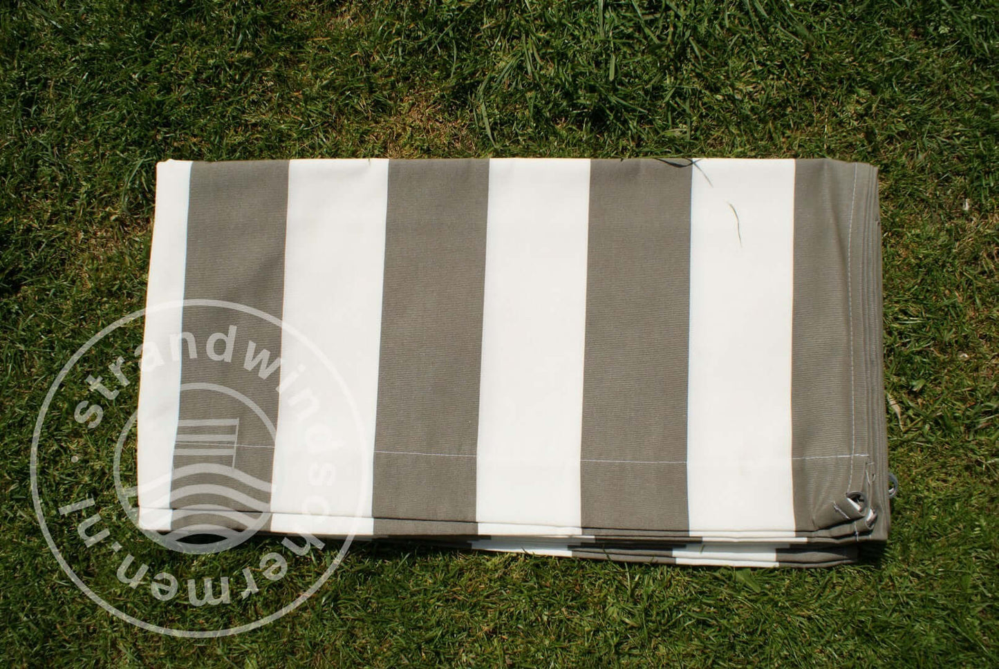 fabric-6m-Taupe/White Dralon Windbreaker-Cloth
