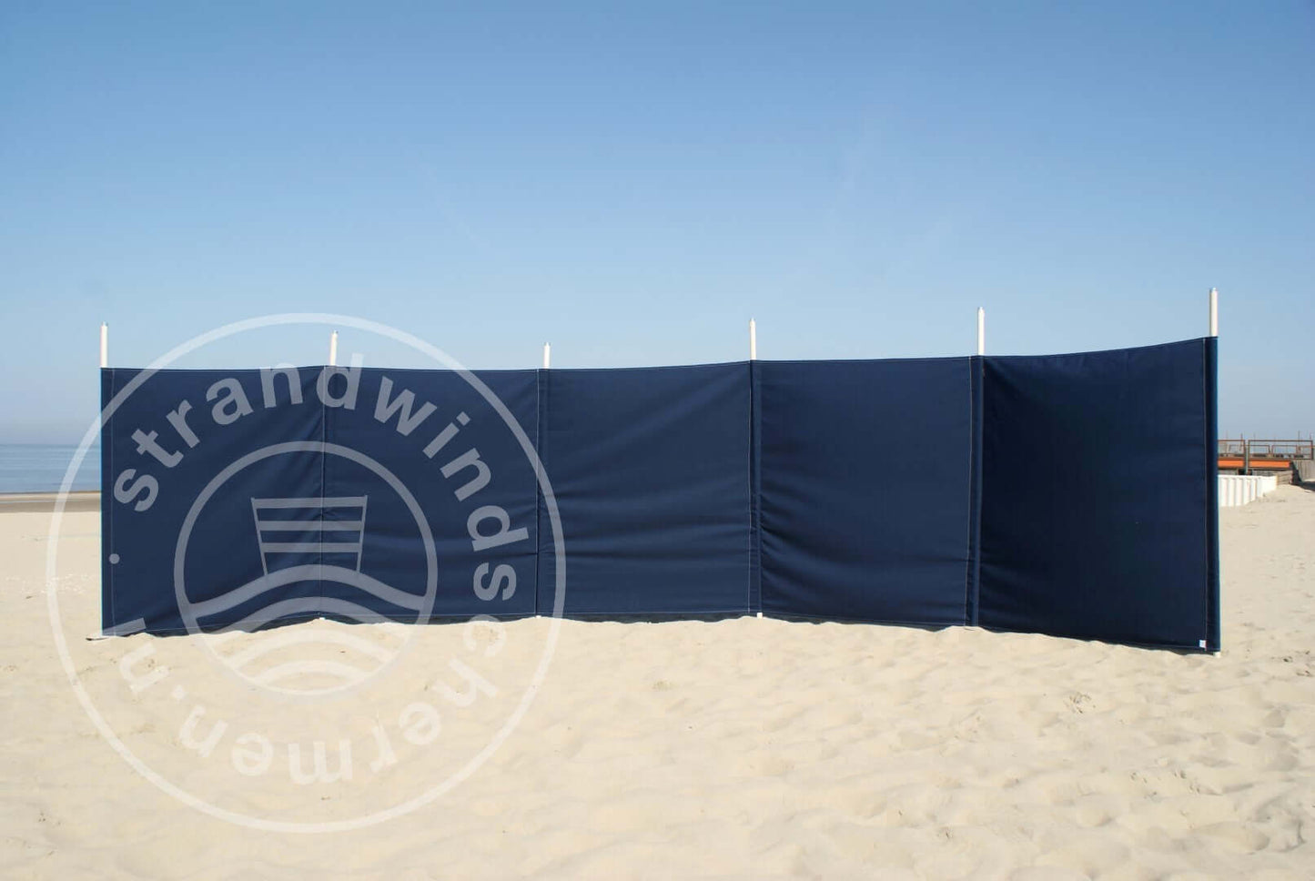 7 m einfarbiger dunkelblauer Dralon- Windschutz – 7 m
