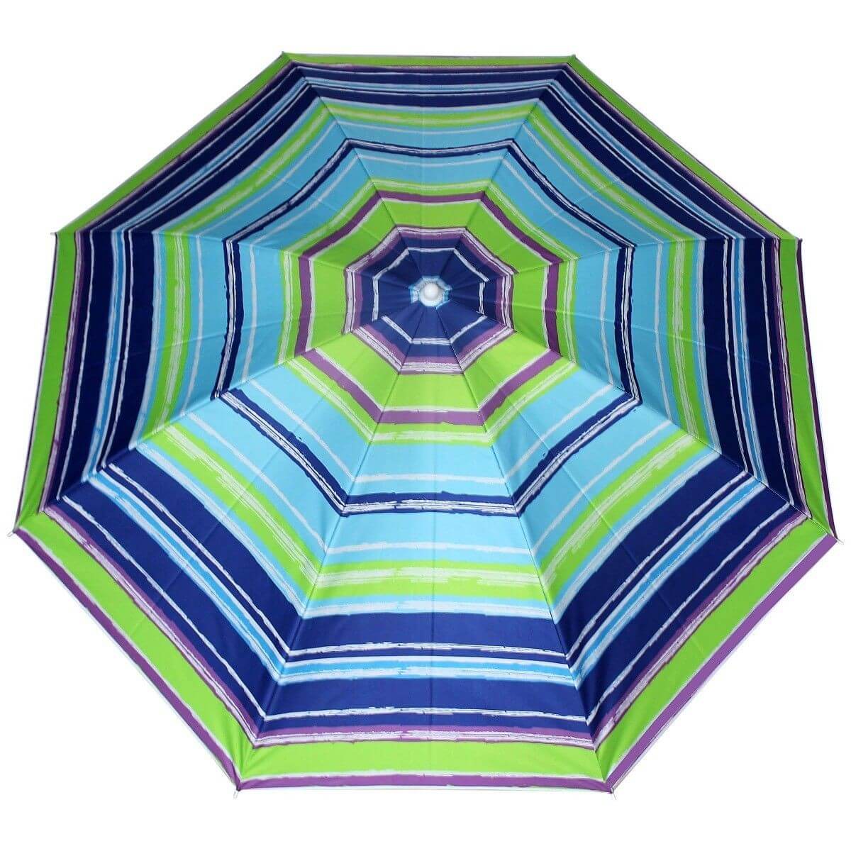 Parasol Polyester Blauw/Groen Gestreept Ø 200cm