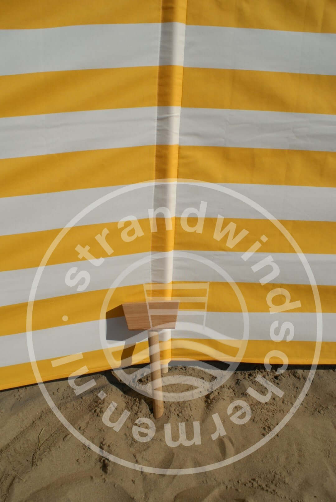 5 m gelb/weißer Dralon Windschutz – 5 m