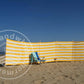 7 m gelb/weißer Dralon Windschutz – 7 m