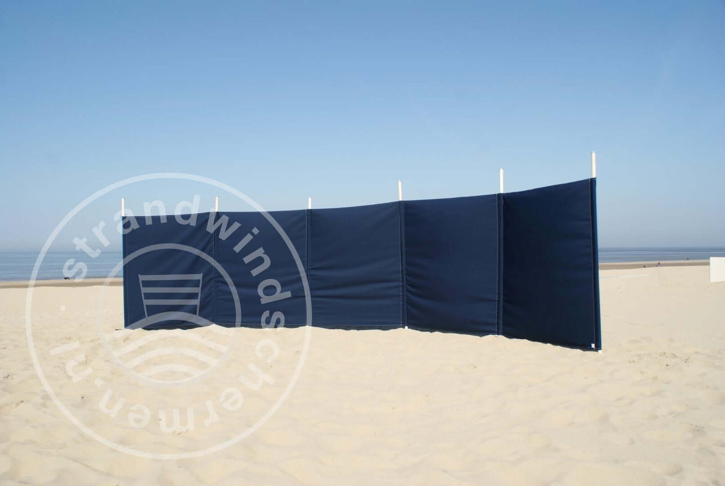 6 m einfarbiger dunkelblauer Dralon- Windschutz – 6 m