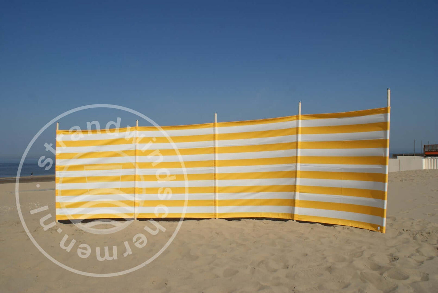 Tuch-5m-Gelb/Weiß Dralon Windschutztuch