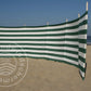 7 m grün/weißer Dralon Windschutz – 7 m