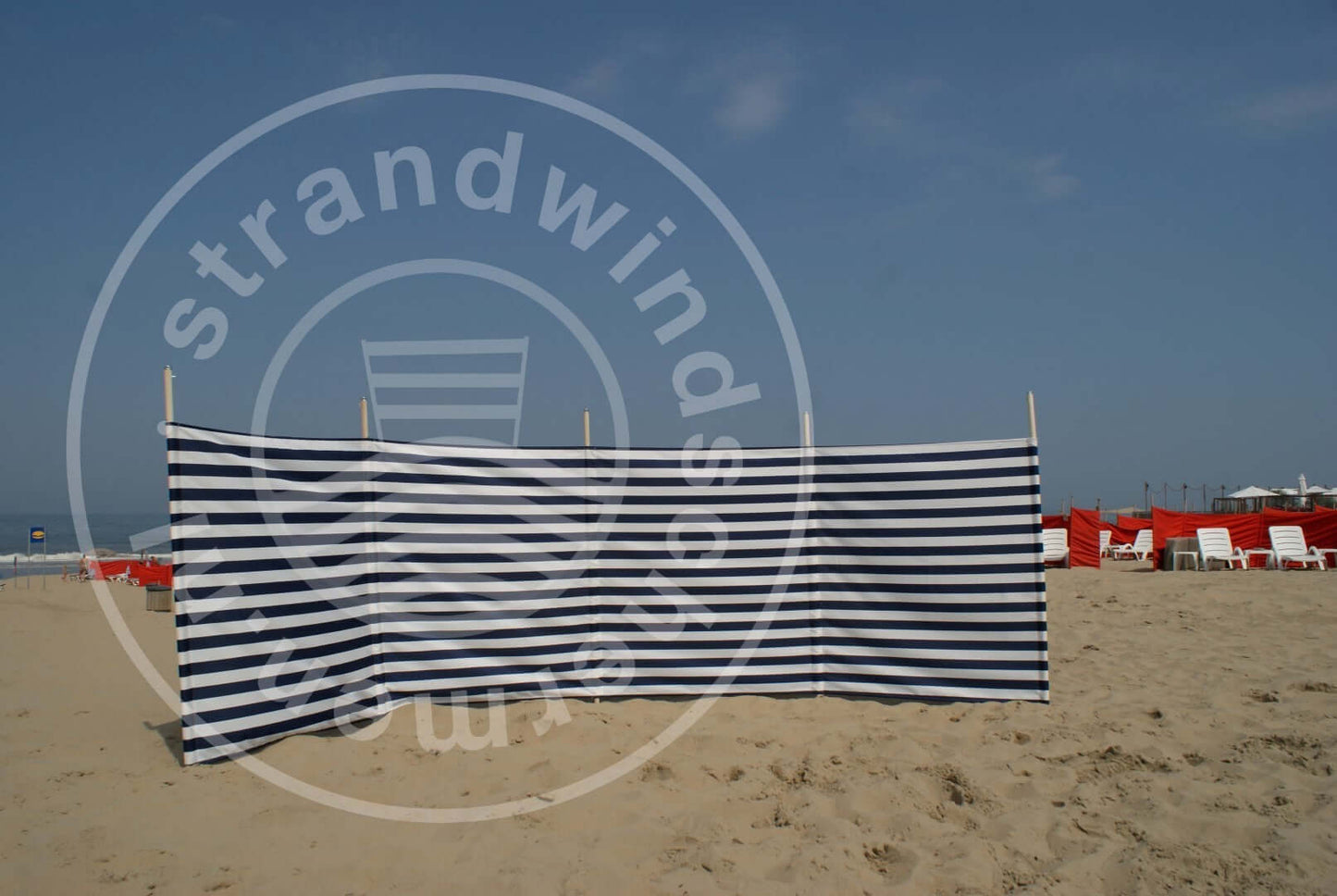fabric-5m Blue/White Polyester Windbreaker Cloth