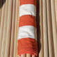 4 m orange/weißer Dralon- Windschutz – 4 m