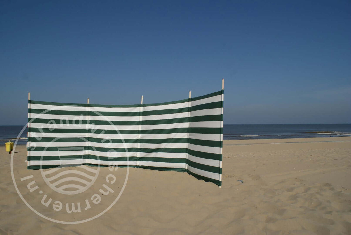 5 m grün/weißer Dralon Windschutz – 5 m
