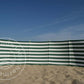 6 m grün/weißer Dralon Windschutz – 6 m