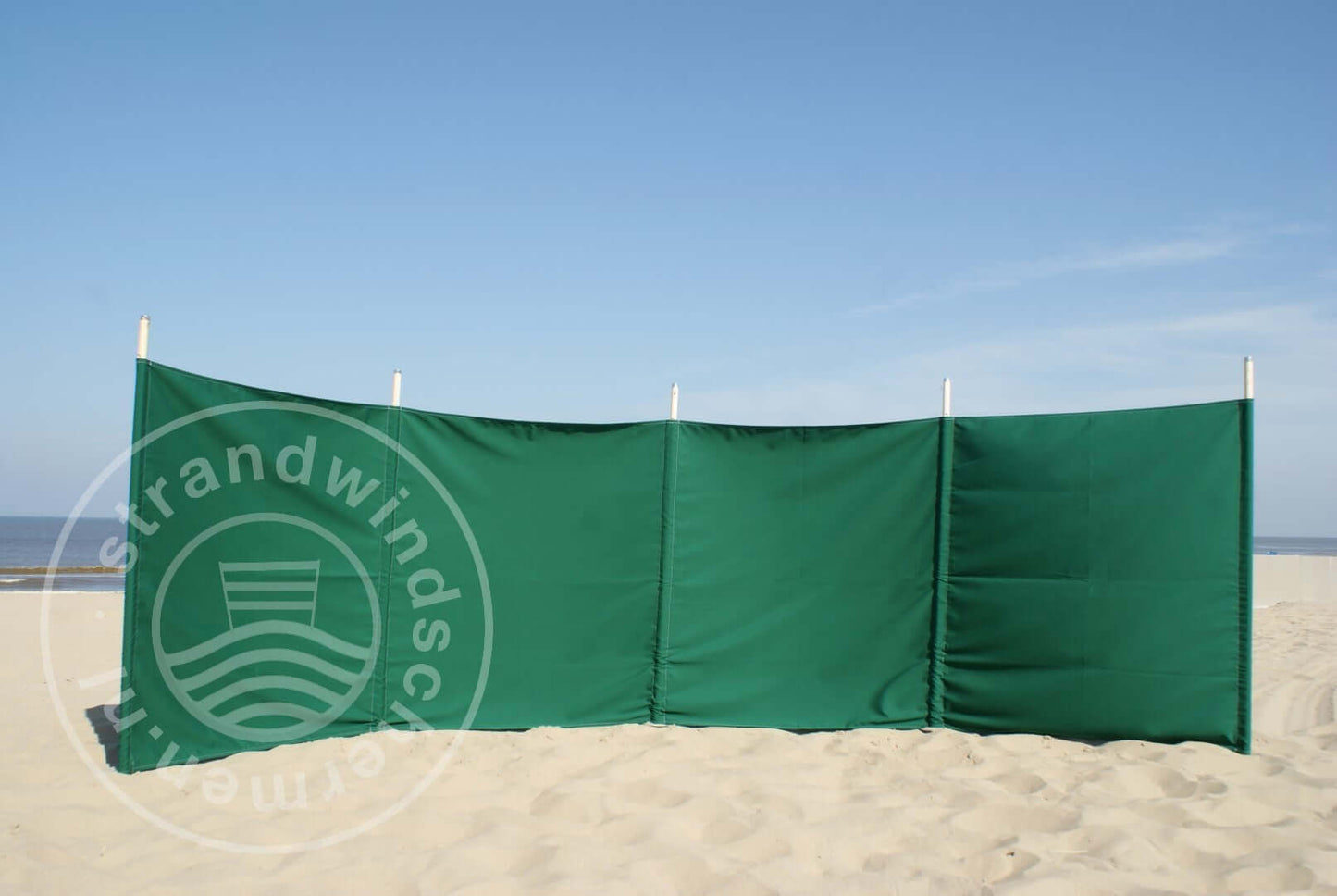 5 m schlichter grüner Dralon- Windschutz – 5 m