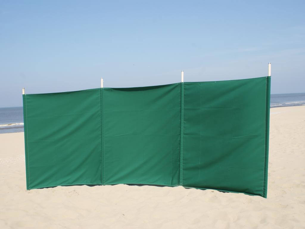 4 m schlichter grüner Dralon- Windschutz – 4 m