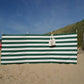 4 m grün/weiße Dralon- Windschutz – 4 m